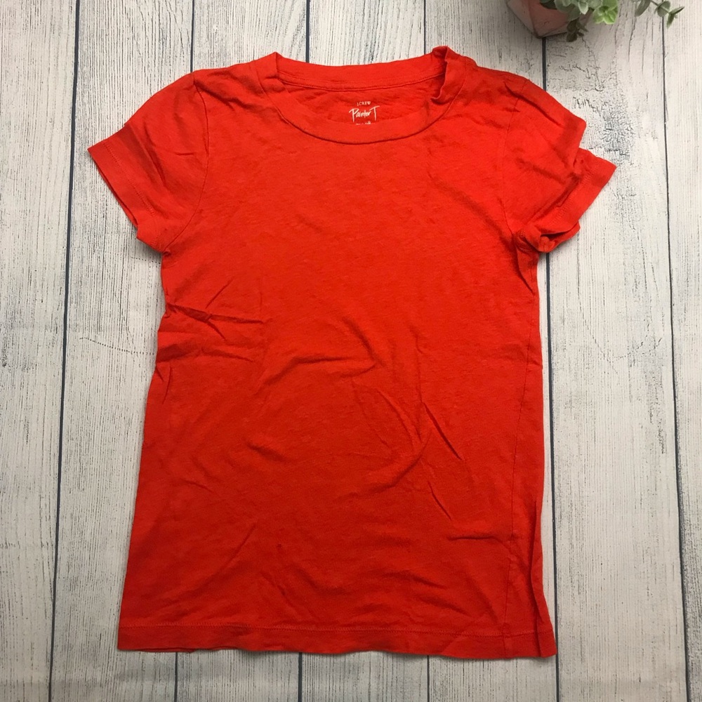JCrew Orange Painter Tee Small